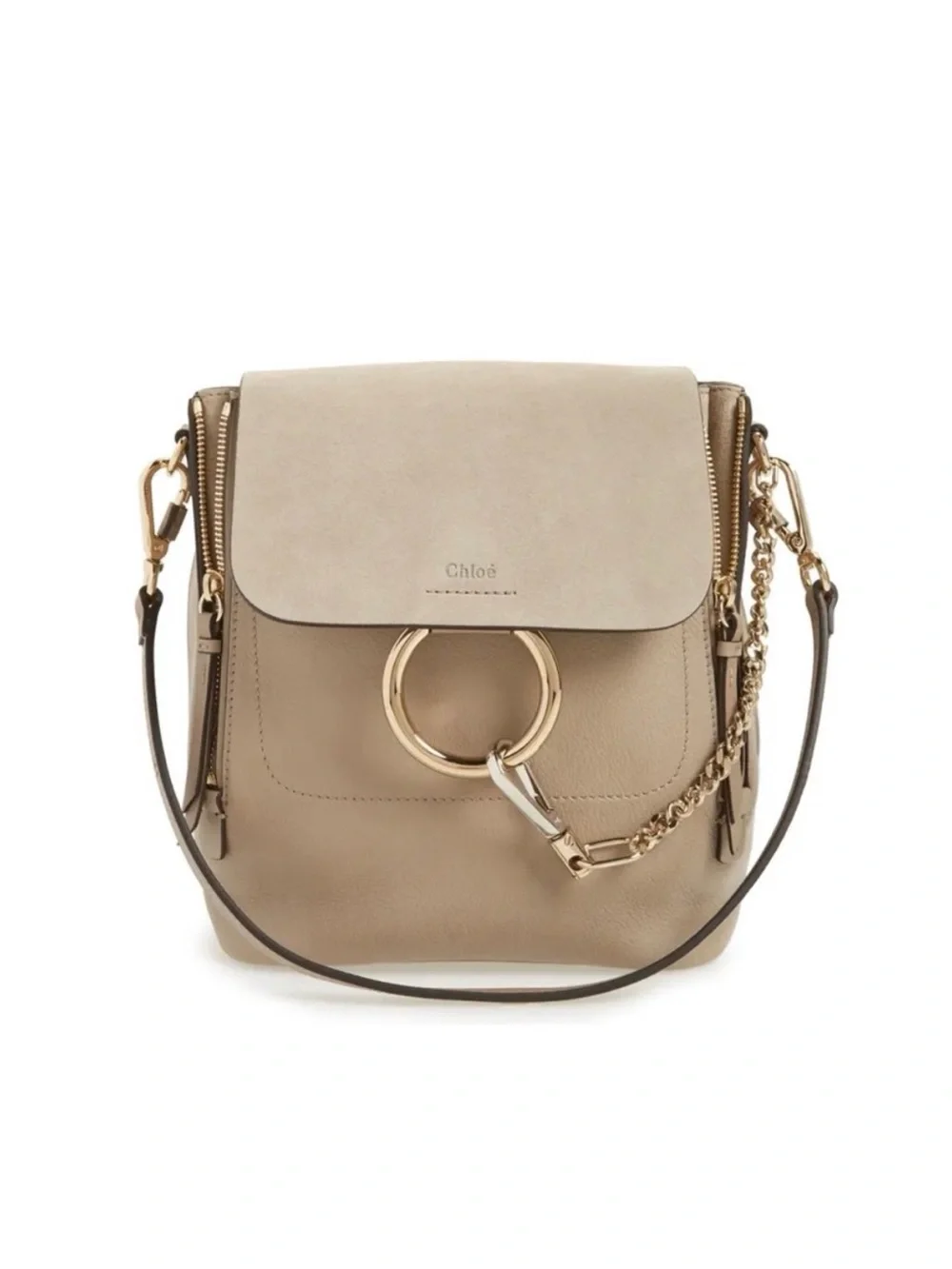 Chloe Faye Beige Backpack